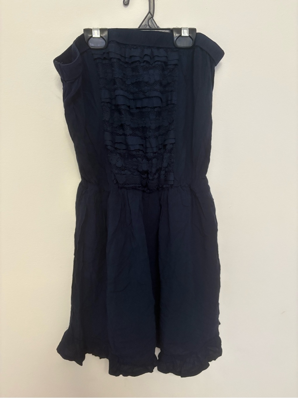 Abercrombie & Fitch Navy Ruffle Front Sundress
